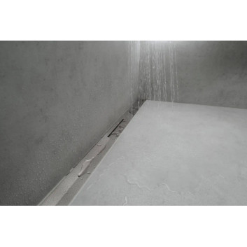 Element zewnętrzny odpływu Hansgrohe RainDrain Flex, 80cm, z możliwością przycięcia i do montażu w podłodze - chrom