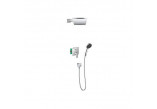 Zestaw natryskowy Hansgrohe WallStoris, natynkowy, bateria termostatyczna, 1 wyjście wody, z koszem, wieszakiem i suwakiem, czarny mat