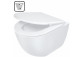 Miska Wc z deską bezkołnierzową, Deante Round, biała