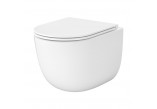 Zestaw Cersanit SET C951: Miska WC wisząca Cersanit Intro Pro Oval Tornado 36x48,5 cm z deską duroplastową Slim - biała
