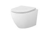 Zestaw Cersanit SET C947: Miska WC wisząca Cersanit Remo Pro Oval Tornado 36x51 cm z deską duroplastową Slim - biała