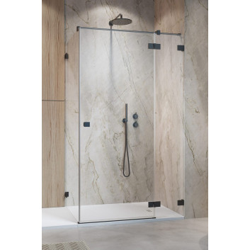 Część prawa kabiny Radaway Essenza Pro Black PDD, 1000x2000mm, szkło przejrzyste, złoty profil