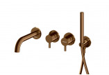 Bateria wannowo-prysznicowa Kohlman Axel Brushed Copper termostatyczna, natynkowa - szczotkowana miedź