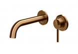 Bateria wannowa Kohlman Axel Brushed Copper podtynkowa + dowolna słuchawka SP - szczotkowana miedź