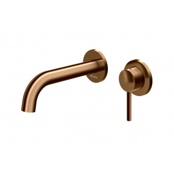 Bateria wannowa Kohlman Axel Brushed Copper podtynkowa + dowolna słuchawka SP - szczotkowana miedź