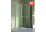 Kabina prysznicowa New Trendy New Soleo Copper Brushed kwadratowa 90x90 cm, wysokość 195 cm - szkło przezroczyste, profil miedź szczotkowana