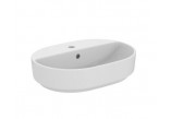 Umywalka nablatowa Ideal Standard Ipalyss owalna z cienkimi ściankami 60x38cm - biała