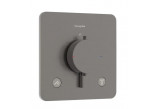Bateria termostatyczna Hansgrohe Ecostat Comfort Q, do 2 odbiorników, podtynkowa - czarny chrom szczotkowany