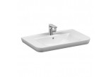 Umywalka nablatowa Vitra Sento Compact 78x48,5 cm, z otworem na baterie - biała