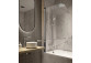 Ścianka prysznicowa Deante Prozma walk-in 80x195 cm - szkło transparentne, profil stal szczotkowana