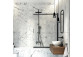 Ścianka prysznicowa Deante Prozma walk-in 80x195 cm - szkło transparentne, profil stal szczotkowana