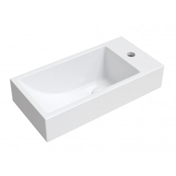 Umywalka nablatowa Omnires Marble+ Corfu 50x25 biały połysk- sanitbuy.pl