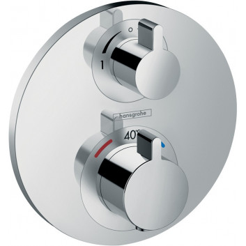 PYTAJ O RABAT ! Bateria termostatyczna Hansgrohe Ecostat S, podtynkowa z zaworem odcinającym, element zewnętrzny 1-odbiornik