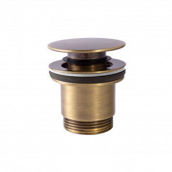 Odpływ umywalkowy Tres, click-clack, 63mm, 24-K złoto matowe