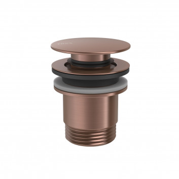 Odpływ umywalkowy Tres, click-clack, 63mm, 24-K złoto matowe