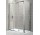 Drzwi przesuwne Novellini Lunes P 78-84 cm trzyczęściowe, profil srebrny, szkło przeźroczyste 