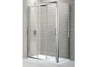 Drzwi przesuwne Novellini Lunes P 72-78 cm trzyczęściowe, profil srebrny, szkło przeźroczyste 