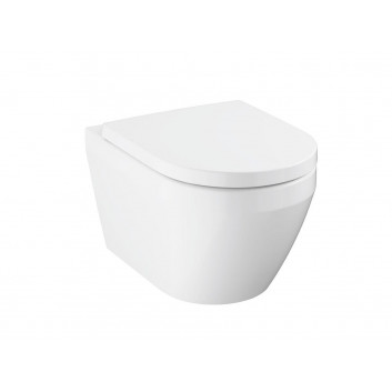 Miska wisząca Grohe Euro Ceramic, 54x37cm, bezkołnierzowa z deską wolnoopadającą - biel alpejska