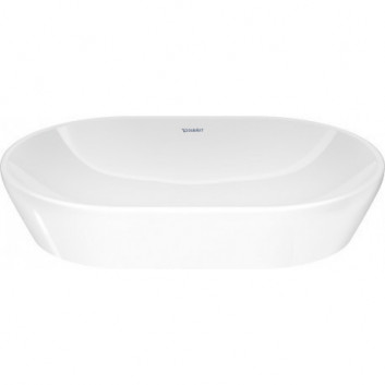 Umywalka stawiana na blat Duravit D-Neo, 60x40cm, bez przelewu, bez otworu na baterię - biała półmatowa