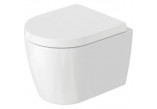 Miska WC Duravit ME by Starck 37x48 cm wisząca, bez kołnierza - biały połysk