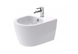 Bidet wiszący Duravit ME by Starck 37x48 cm z przelewem, z otworem na baterię, DuraShield - biały
