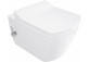 Miska WC Deante Blur 52,5 x 37,2 cm, z funkcją bidetu, z baterią mieszaczową nero - biała