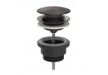 Korek umywalkowy 1 1/4” „Stop&Go”, Gessi - 707, Black Metal Brushed PVD