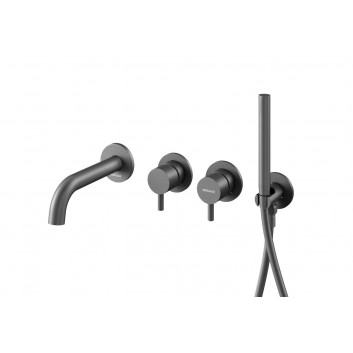 Bateria wannowa Kohlman Axel Brushed Copper podtynkowa + dowolna słuchawka SP - szczotkowana miedź