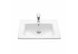 Umywalka meblowa Roca Gap 60 x 46 cm slim (do kompletacji z kolekcją Gap Pro), z otworem na beterie - biała