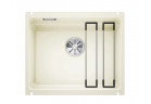 Zlewozmywak ceramiczny Blanco Etagon 500-U 54x45,6 cm jednokomorowy, Ceramika PuraPlus z korkiem InFino plus szyny - magnolia połysk 