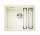 Zlewozmywak ceramiczny Blanco Etagon 500-U 54x45,6 cm jednokomorowy, Ceramika PuraPlus z korkiem InFino plus szyny - magnolia połysk 