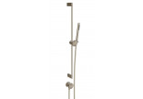 Drążek prysznicowy Gessi Origini, z słuchawką 1-funkcyjną, wężem i przyłączem kątowym, 149 Finox Brushed Nickel