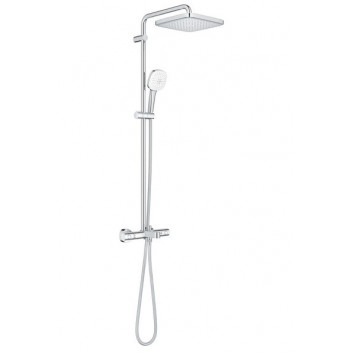 System prysznicowy Grohe Tempesta System 250 Cube z termostatem do montażu ściennego, z deszczownicą kwadratową 25 cm - chrom