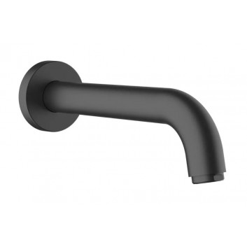 Bateria umywalkowa Hansgrohe Vernis Shape jednouchwytowa, z wylewką 20,7 cm, ścienna, podtynkowa - czarny mat