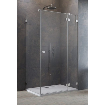 Drzwi wnękowe Radaway Essenza 8 DWJ, prawe 110 cm, wysokość 200 cm, szkło przejrzyste 8 mm, profil chrom
