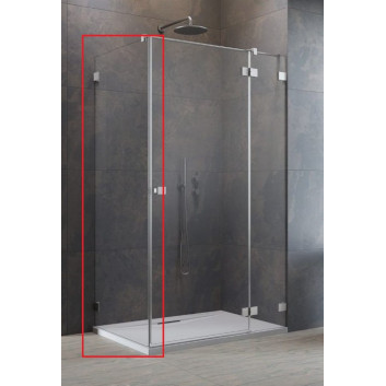 Drzwi kabiny prysznicowej Radaway Essenza Pro 8 KDJ 100, lewe, 1000x2000 mm - szkło przejrzyste, profil chrom
