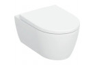 Miska WC wisząca Geberit iCon 53x36 cm, bez kołnierza, spłukiwanie wirowe z deską wolnoopadającą - biała