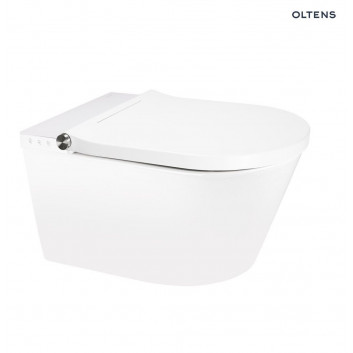 Zestaw Oltens Hamnes Stille miska WC wisząca PureRim z powłoką SmartClean z deską wolnoopadającą