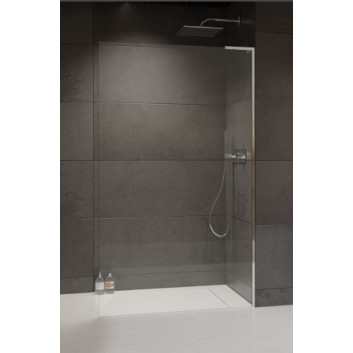 Parawan nawannowy Radaway Modo SL Black PNJ II 70 prawy, szkło przejrzyste, profil czarny