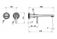 Bateria umywalkowa 2-otworowa Gessi Venti20, podtynkowa, wylewka 210mm, chrom