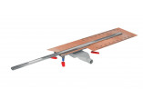 Rynienka prysznicowa Wiper Elite Slim Pure, 800mm, do zabudowy płytkami, wykończenie szlif