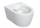 Miska WC wisząca Geberit iCon 53x36 cm, bez kołnierza, spłukiwanie wirowe z deską wolnoopadającą - biała