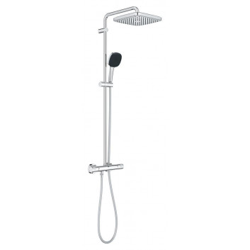System wannowo-prysznicowy Grohe Tempesta System 250 Cube z termostatem do montażu ściennego, z deszczownicą kwadratową 25 cm - chrom