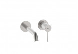 Bateria umywalkowa Roca Ona jednouchwytowa dwuotworowa podtynkowa - inox