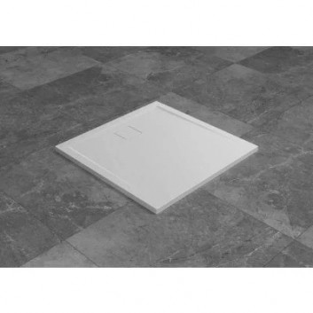 Brodzik akrylowy Ronal Cinco 90x90 cm, kwadratowy - biały mat