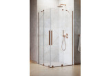 Drzwi prysznicowe lewe Radaway Furo Brushed Copper KDD 80, przesuwne,  800x2000mm, szkło przejrzyste, miedź szczotkowana