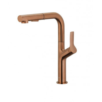 Zestaw prysznicowy KFA Malaga Brushed Rose Gold natryskowy z baterią termostatyczną - miedź szczotkowana PVD