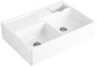 Zlewozmywak ceramiczny dwukomorowy 89,5x63x22 cm Villeroy & Boch