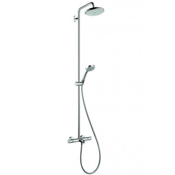 Zestaw prysznicowy Hansgrohe Croma 220 komplet prysznicowy z termostatem do wanny i deszczownicą- sanitbuy.pl