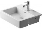 Umywalka Duravit Vero, 1-otworowa, z półką na baterię, z przelewem, 55x47 cm, biała